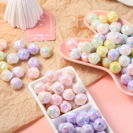 DIY Acrylic Beads with hole UV Shining 50pcs/pack