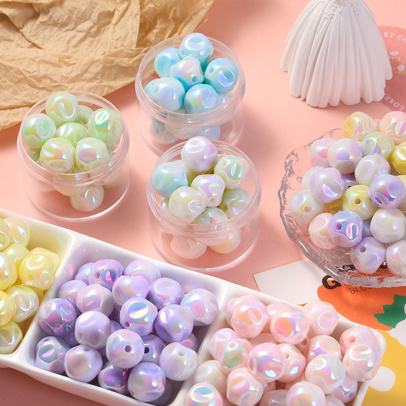 DIY Acrylic Beads with hole UV Shining 50pcs/pack