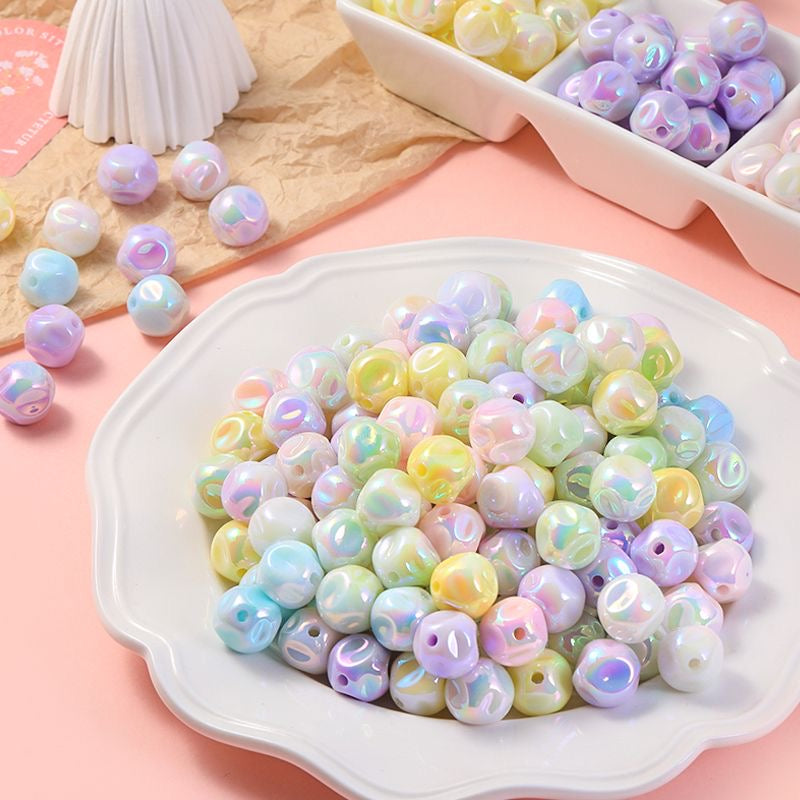 DIY Acrylic Beads with hole UV Shining 50pcs/pack