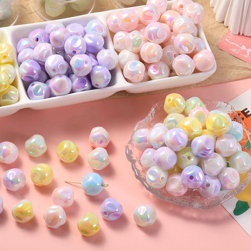 DIY Acrylic Beads with hole UV Shining 50pcs/pack